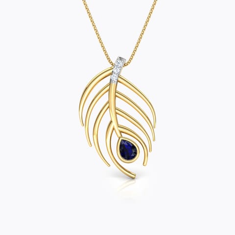 Mayur Svelte Gemstone Pendant Diamond,Gemstone Pendants 18 Karat Yellow Gold Mayur Svelte Gemstone Pendant