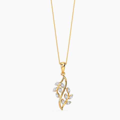 Shimmering Diamond Petals Pendant Diamond Pendants 18 Karat Yellow Gold Shimmering Diamond Petals Pendant