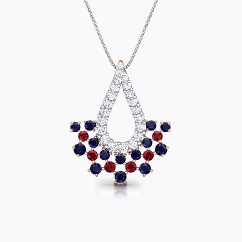 Veda Vibrant Gemstone Pendant Diamond,Gemstone Pendants 18 Karat Rose Gold Veda Vibrant Gemstone Pendant