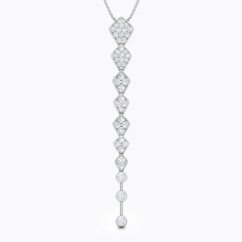Marquise Journey Diamond Pendant Diamond Pendants 18 Karat White Gold Marquise Journey Diamond Pendant