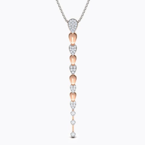 Pear Journey Diamond Pendant Diamond Pendants 18 Karat Rose Gold Pear Journey Diamond Pendant