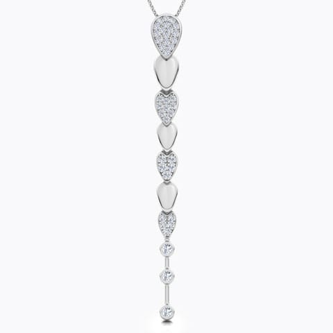 Pear Journey Diamond Pendant Diamond Pendants 18 Karat White Gold Pear Journey Diamond Pendant