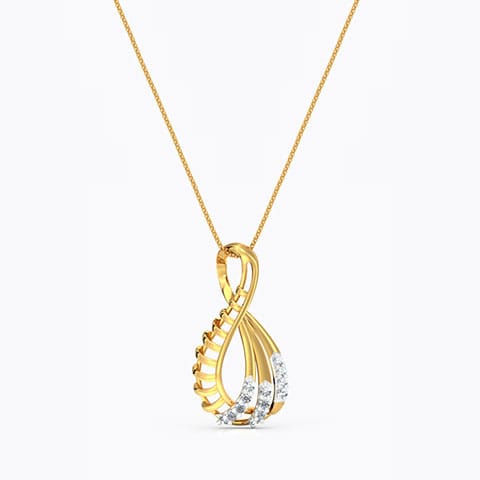 Infinity Diamond Pendant Diamond Pendants 14 Karat Yellow Gold Infinity Diamond Pendant