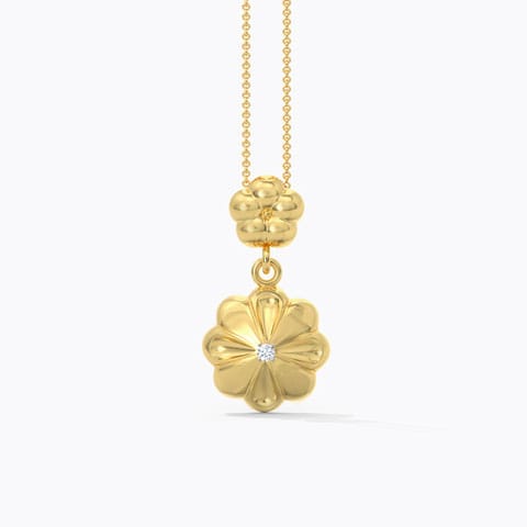 Bloom Sparkle Diamond Pendant Diamond Pendants 18 Karat Yellow Gold Bloom Sparkle Diamond Pendant