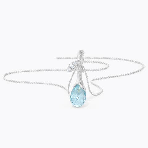 Delicate Dewdrops Gemstone Pendant Diamond,Gemstone Pendants 14 Karat White Gold Delicate Dewdrops Gemstone Pendant