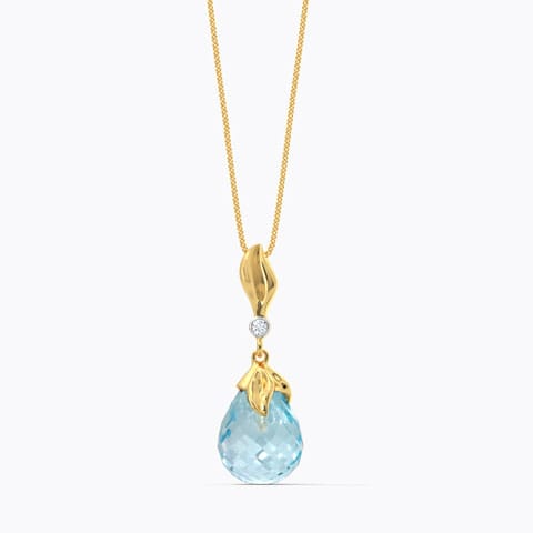 Elegant Dewdrops Gemstone Pendant Diamond,Gemstone Pendants 14 Karat Yellow Gold Elegant Dewdrops Gemstone Pendant