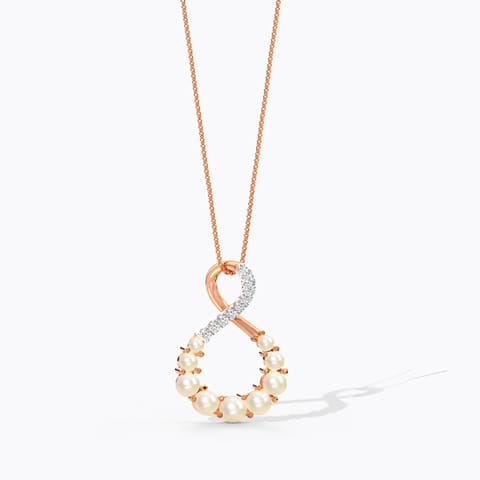 Brise Pearl Pendant Diamond,Gemstone Pendants 18 Karat Rose Gold Brise Pearl Pendant