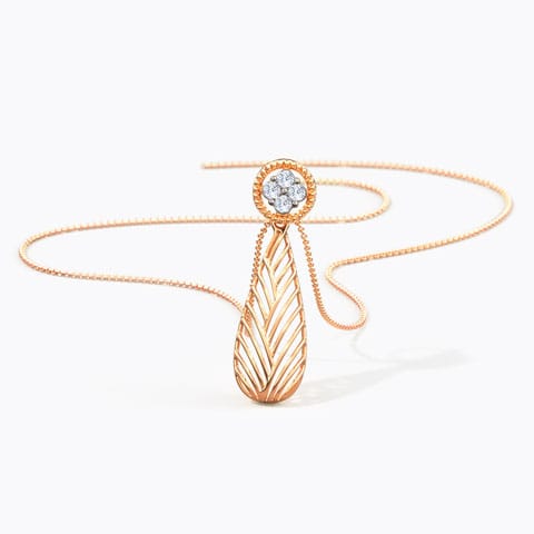 Leila Cluster Diamond Pendant Diamond Pendants 14 Karat Rose Gold Leila Cluster Diamond Pendant