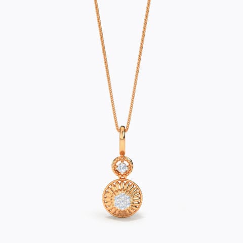 Ashlar Orb Diamond Pendant Diamond Pendants 18 Karat Rose Gold Ashlar Orb Diamond Pendant