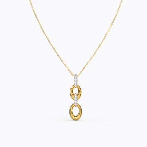 First Dance Diamond Pendant Diamond Pendants 14 Karat Yellow Gold First Dance Diamond Pendant