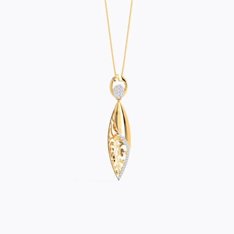 Arbella Ornate Diamond Pendant Diamond Pendants 14 Karat Yellow Gold Arbella Ornate Diamond Pendant