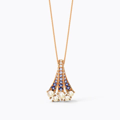 Ganora Wave Gemstone Pendant Diamond,Gemstone Pendants 14 Karat Rose Gold Ganora Wave Gemstone Pendant