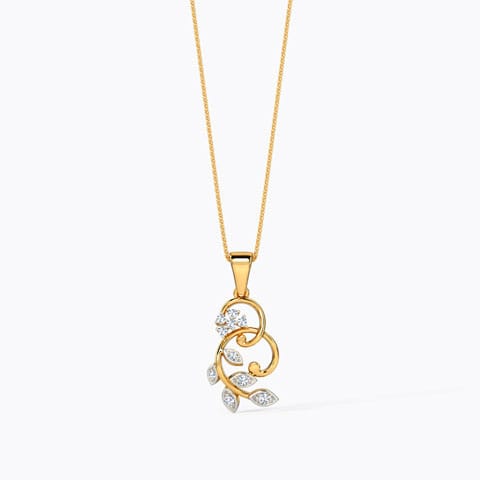 Olivia Elegant Diamond Pendant Diamond Pendants 14 Karat Yellow Gold Olivia Elegant Diamond Pendant