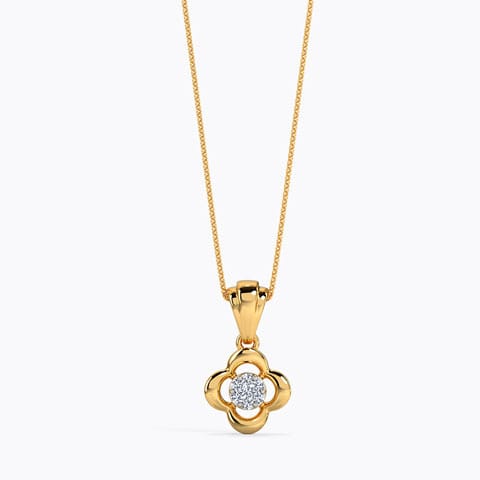 Helly Bloom Diamond Pendant Diamond Pendants 14 Karat Yellow Gold Helly Bloom Diamond Pendant