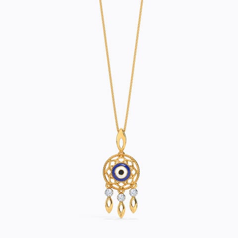 Dreamier Evil Eye Diamond Pendant Diamond Pendants 14 Karat Yellow Gold Dreamier Evil Eye Diamond Pendant