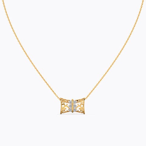 Flowery Pass On Diamond Pendant Diamond Pendants 14 Karat Yellow Gold Flowery Pass On Diamond Pendant