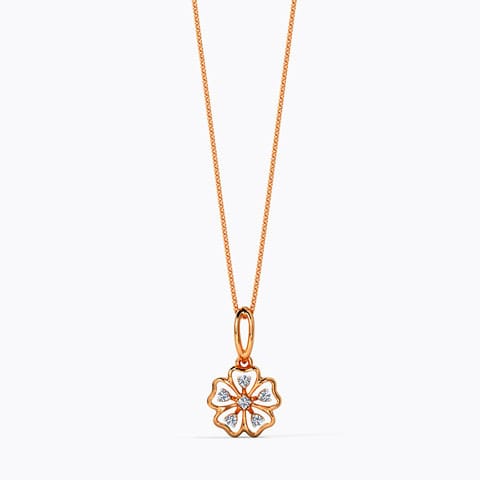 Pretty Petals Diamond Pendant Diamond Pendants 14 Karat Rose Gold Pretty Petals Diamond Pendant