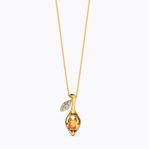 Radiant Flare Gemstone Pendant Diamond,Gemstone Pendants 14 Karat Yellow Gold Radiant Flare Gemstone Pendant