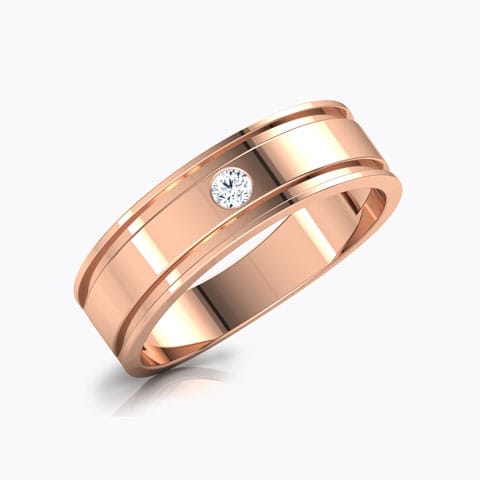 Forever Flush-Set Diamond Band Diamond Rings 18 Karat Rose Gold Forever Flush-Set Diamond Band