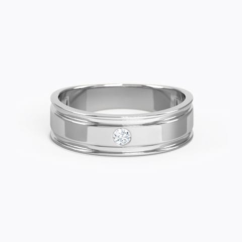 Forever Flush-Set Diamond Band Diamond Rings 18 Karat White Gold Forever Flush-Set Diamond Band