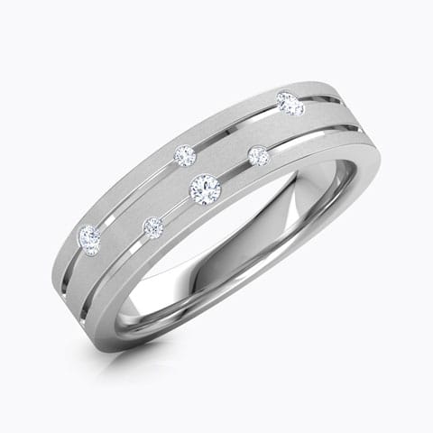 Spiral Constellation Diamond Ring Diamond Rings 18 Karat White Gold Spiral Constellation Diamond Ring