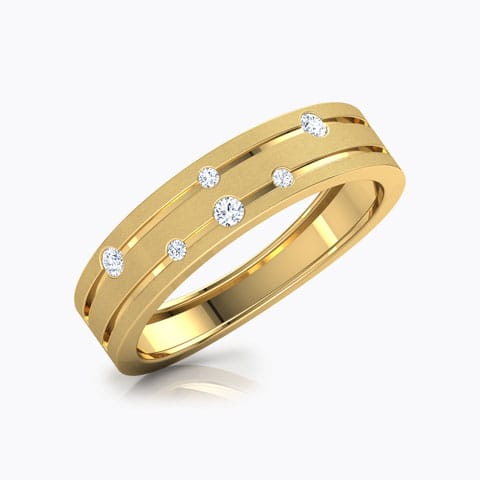 Spiral Constellation Diamond Ring Diamond Rings 18 Karat Yellow Gold Spiral Constellation Diamond Ring