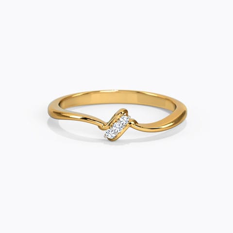 Hamesha Poise Diamond Ring Diamond Rings 18 Karat Yellow Gold Hamesha Poise Diamond Ring