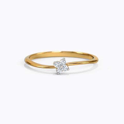 Mrignaini Gold Diamond Ring Diamond Rings 18 Karat Yellow Gold Mrignaini Gold Diamond Ring