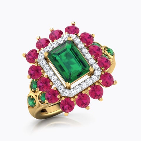 Zenia Diamond Ring Diamond,Gemstone Rings 18 Karat Yellow Gold Zenia Diamond Ring