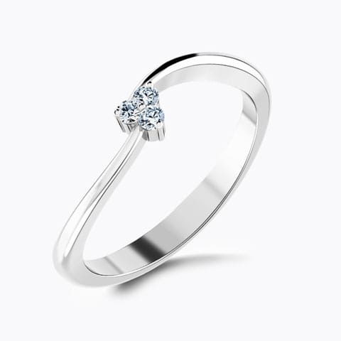 Circle of Love Diamond Ring Diamond Rings 18 Karat White Gold Circle of Love Diamond Ring