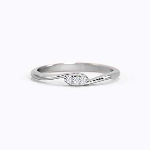 Hamesha Petal Diamond Ring Diamond Rings 14 Karat White Gold Hamesha Petal Diamond Ring