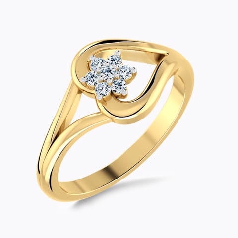 Sweetheart Diamond Ring Diamond Rings 18 Karat Yellow Gold Sweetheart Diamond Ring