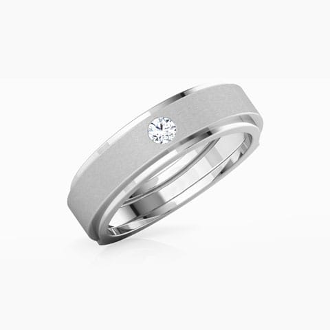 Delicado Diamond Ring for Men Diamond Rings 18 Karat White Gold Delicado Diamond Ring for Men