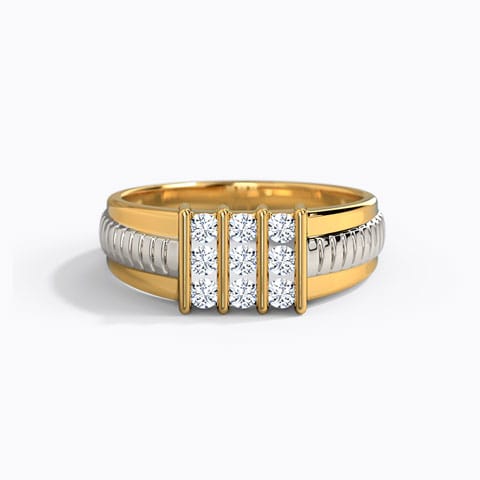 Ivan Diamond Ring for Men Diamond Rings 18 Karat Yellow Gold Ivan Diamond Ring for Men
