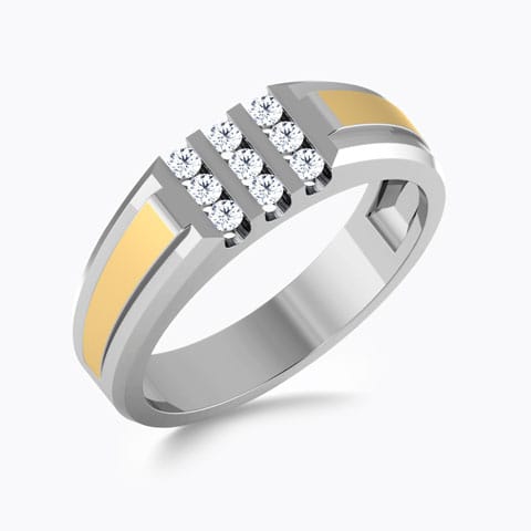 Cardus Diamond Ring for Men Diamond Rings 18 Karat White Gold Cardus Diamond Ring for Men