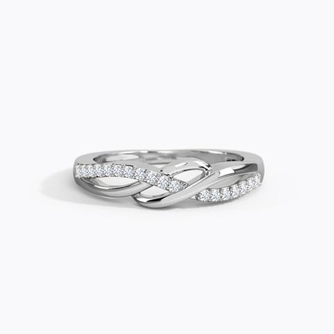 Zoraya Diamond Band Diamond Rings 18 Karat White Gold Zoraya Diamond Band