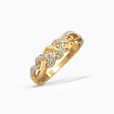 Nina Diamond Band Diamond Rings 18 Karat Yellow Gold Nina Diamond Band