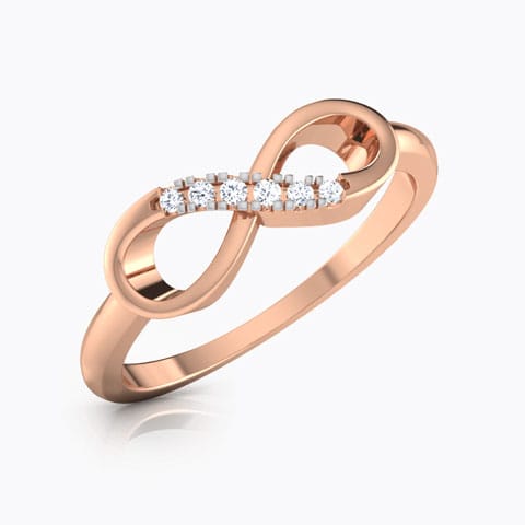 Cora Infinty Diamond Ring Diamond Rings 18 Karat Rose Gold Cora Infinty Diamond Ring