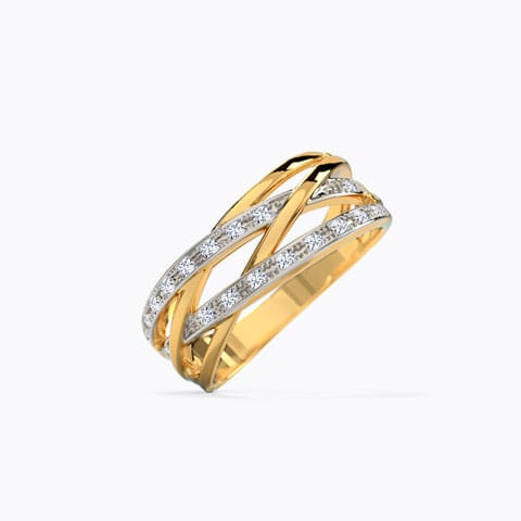 Maliha Diamond Band Diamond Rings 18 Karat Yellow Gold Maliha Diamond Band