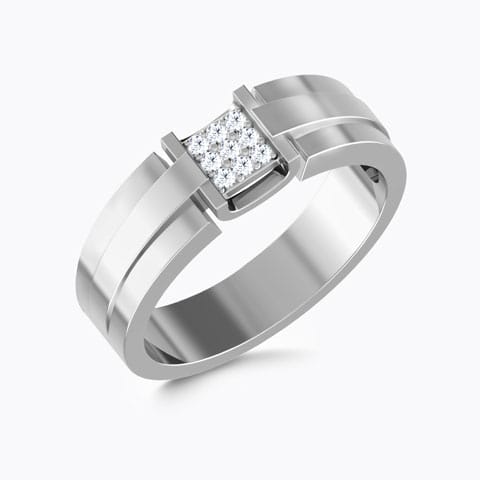 James Diamond Ring for Men Diamond Rings 18 Karat White Gold James Diamond Ring for Men