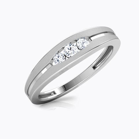 Simon Diamond Ring for Men Diamond Rings 14 Karat White Gold Simon Diamond Ring for Men