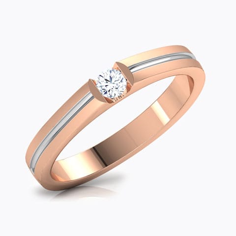 Colin Diamond Ring for Men Diamond Rings 14 Karat Rose Gold Colin Diamond Ring for Men