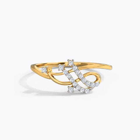 Laya Twirl Diamond Ring Diamond Rings 18 Karat Yellow Gold Laya Twirl Diamond Ring