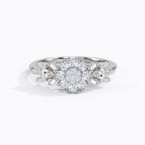 Kyla Blossom Diamond Ring Diamond Rings 18 Karat White Gold Kyla Blossom Diamond Ring