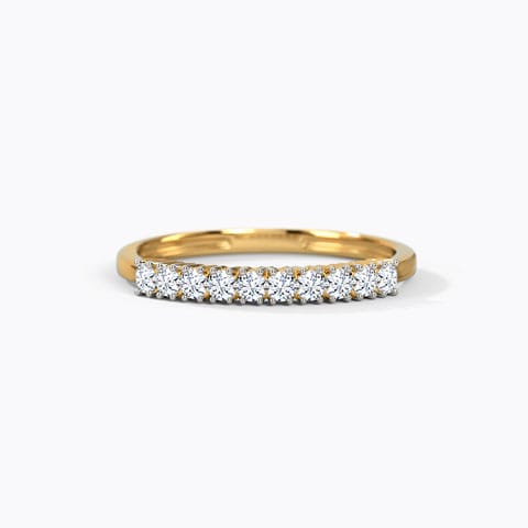 Zeal Diamond Band Diamond Rings 18 Karat Yellow Gold Zeal Diamond Band