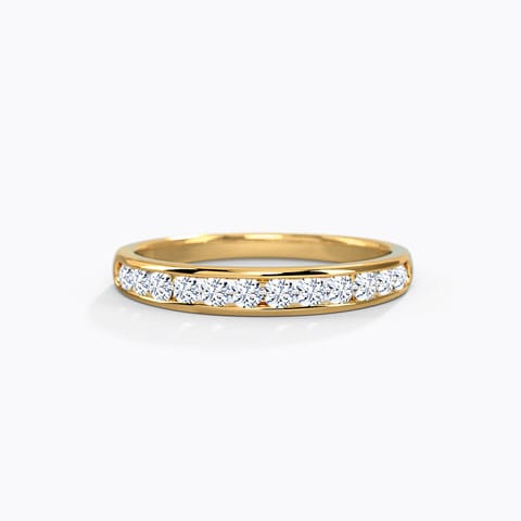 Lidia String Diamond Band Diamond Rings 18 Karat Yellow Gold Lidia String Diamond Band