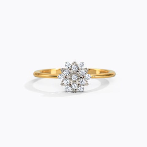 Kiki Fiorella Floral Diamond Ring Diamond Rings 18 Karat Yellow Gold Kiki Fiorella Floral Diamond Ring