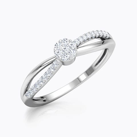 Libby Cluster Diamond Ring Diamond Rings 18 Karat White Gold Libby Cluster Diamond Ring