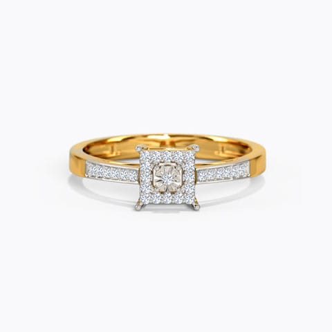 Jovita Miracle Plate Diamond Ring Diamond Rings 18 Karat Yellow Gold Jovita Miracle Plate Diamond Ring