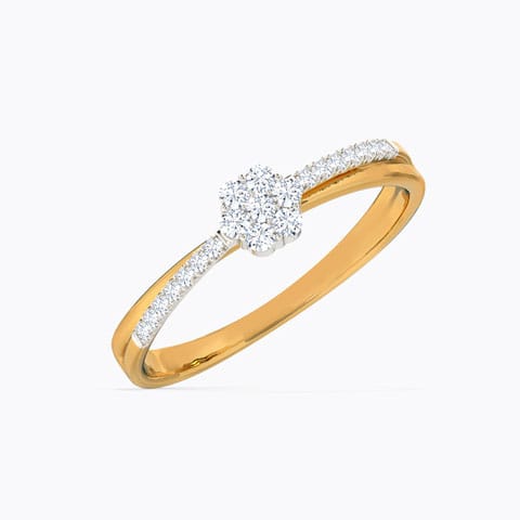 Erin Cluster Diamond Ring Diamond Rings 18 Karat Yellow Gold Erin Cluster Diamond Ring